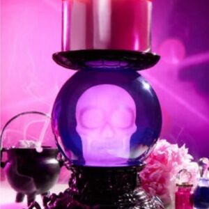 Bath and Body Works Snow Globe Skull Candle Holder